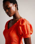 OPALZ-Dresses-OPALZ is classy, comfy and effortlessly cool. Featuring a low back, puff sleeves and pockets, this midi dress is the perfect holiday dress. Whether you're strolling along the sun-kissed beaches or enjoying a leisurely brunch in a picturesque coastal town, this dress is the perfect companion for your holiday adventures. Is that the South of France calling? If you are between sizes we recommend sizing up for this product. Midi dress Short puff sleeves Cupro, lyocell and linen No stretch with a f